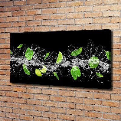 Foto quadro su tela Lime con menta