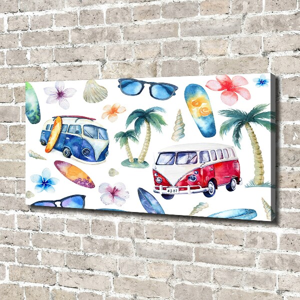 Foto quadro su tela Simboli del surf