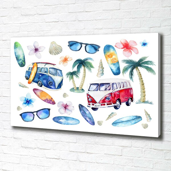 Foto quadro su tela Simboli del surf