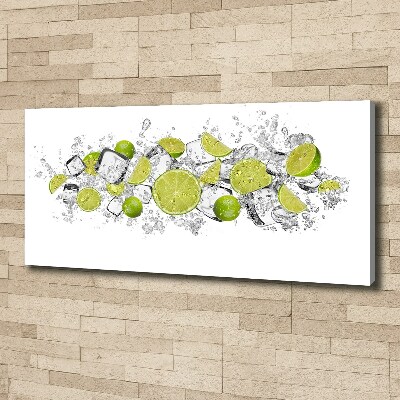Quadro su tela Cubetti di ghiaccio al lime