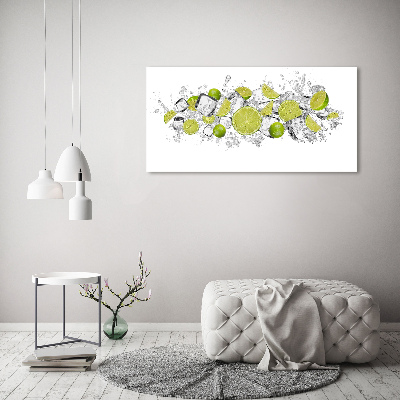 Quadro su tela Cubetti di ghiaccio al lime