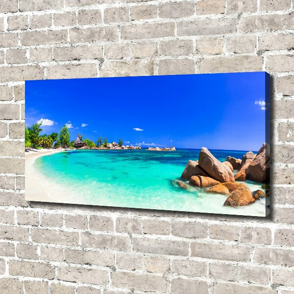 Quadro stampa su tela Spiaggia delle Seychelles