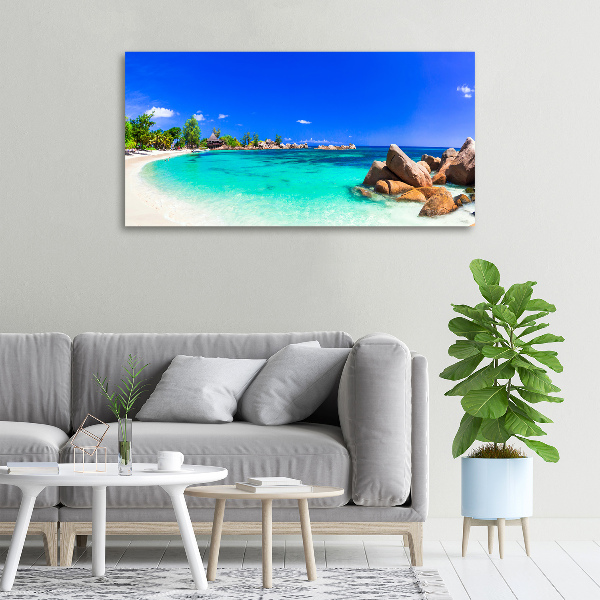 Quadro stampa su tela Spiaggia delle Seychelles