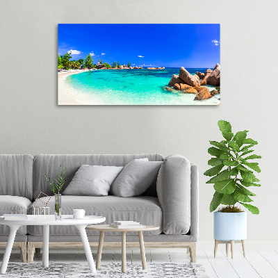 Quadro stampa su tela Spiaggia delle Seychelles