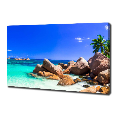 Quadro stampa su tela Spiaggia delle Seychelles