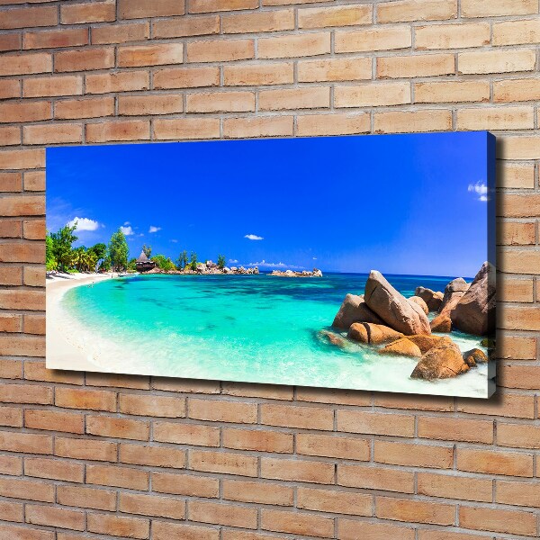Quadro stampa su tela Spiaggia delle Seychelles