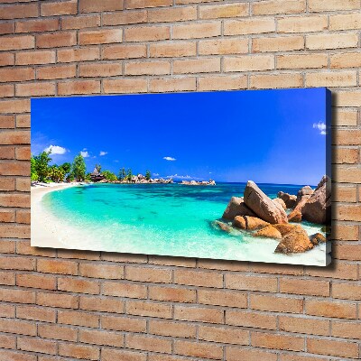 Quadro stampa su tela Spiaggia delle Seychelles