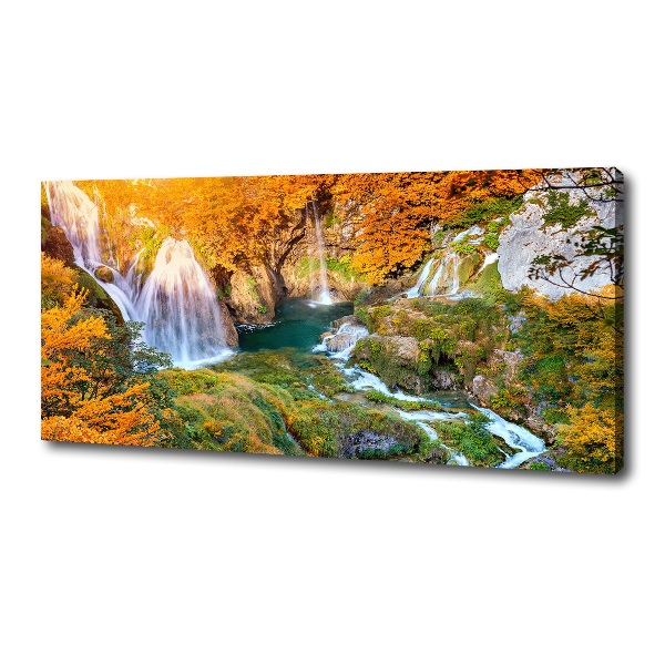 Quadro su tela Cascata in autunno