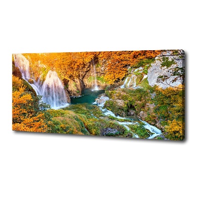 Quadro su tela Cascata in autunno