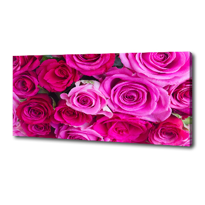 Quadro stampa su tela Bouquet di rose rosa