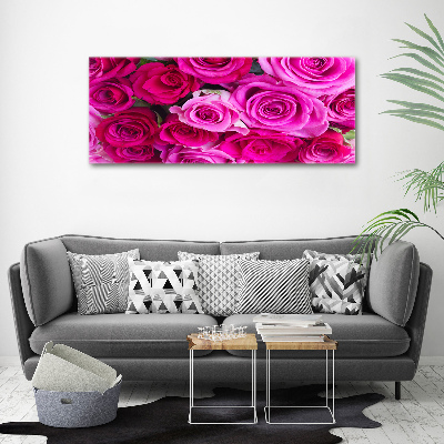 Quadro stampa su tela Bouquet di rose rosa