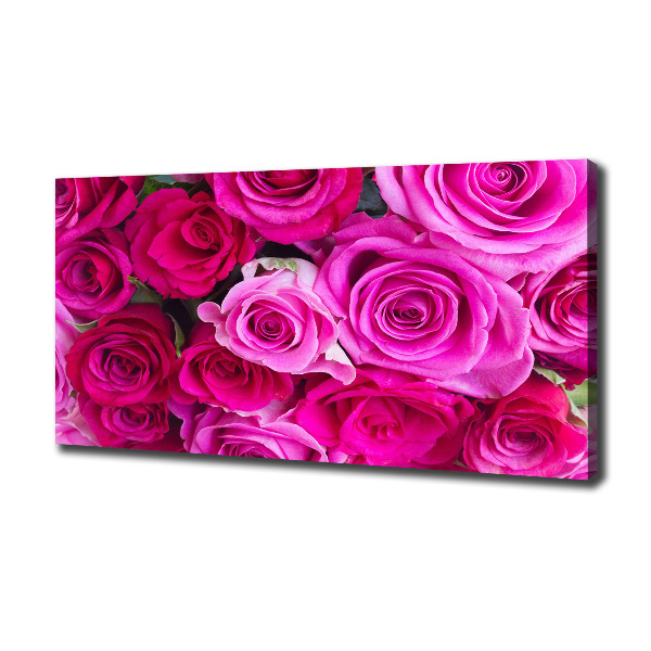 Quadro stampa su tela Bouquet di rose rosa