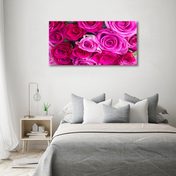 Quadro stampa su tela Bouquet di rose rosa