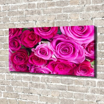 Quadro stampa su tela Bouquet di rose rosa