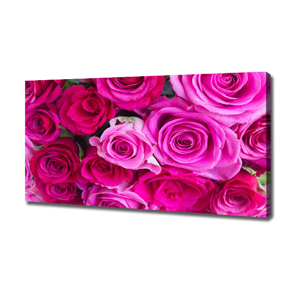 Quadro stampa su tela Bouquet di rose rosa