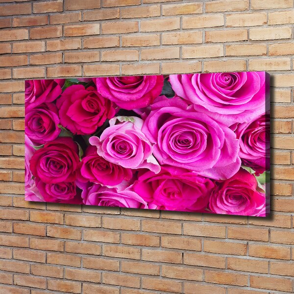 Quadro stampa su tela Bouquet di rose rosa