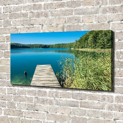 Foto quadro su tela Molo sul lago