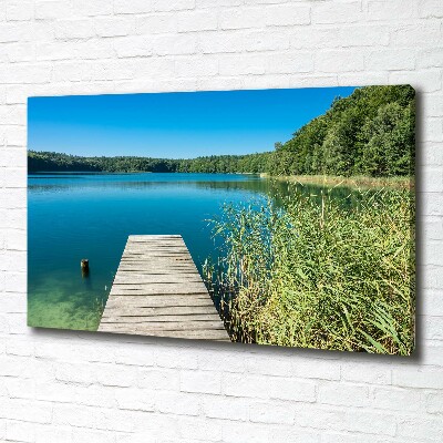 Foto quadro su tela Molo sul lago