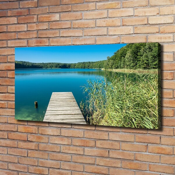 Foto quadro su tela Molo sul lago