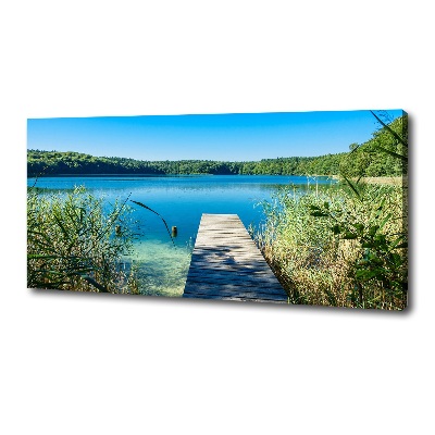 Quadro stampa su tela Molo sul lago