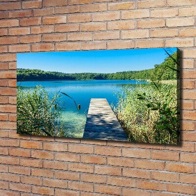 Quadro stampa su tela Molo sul lago