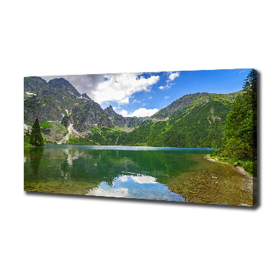 Quadro su tela L'occhio del mare dei Monti Tatra