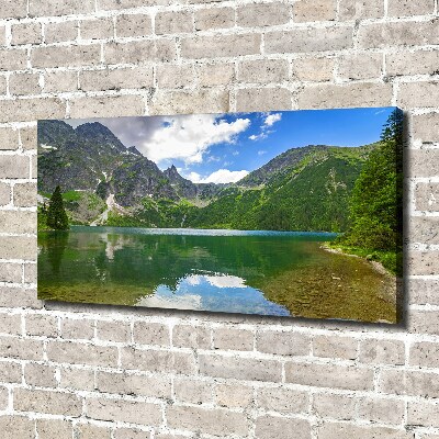 Quadro su tela L'occhio del mare dei Monti Tatra