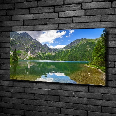Quadro su tela L'occhio del mare dei Monti Tatra