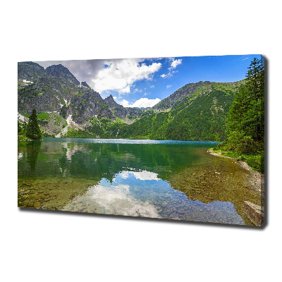 Quadro su tela L'occhio del mare dei Monti Tatra
