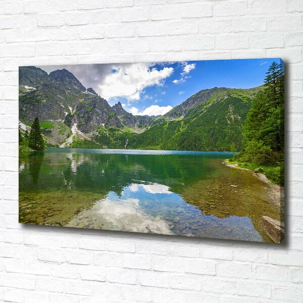 Quadro su tela L'occhio del mare dei Monti Tatra