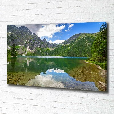 Quadro su tela L'occhio del mare dei Monti Tatra