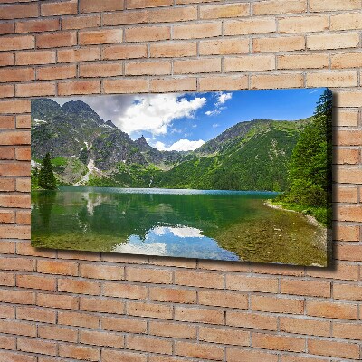 Quadro su tela L'occhio del mare dei Monti Tatra