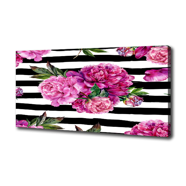 Foto quadro su tela Peonie rosa