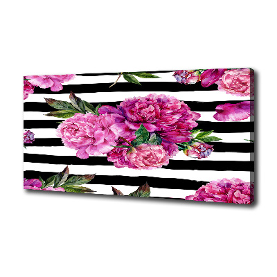 Foto quadro su tela Peonie rosa