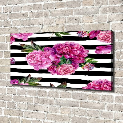 Foto quadro su tela Peonie rosa