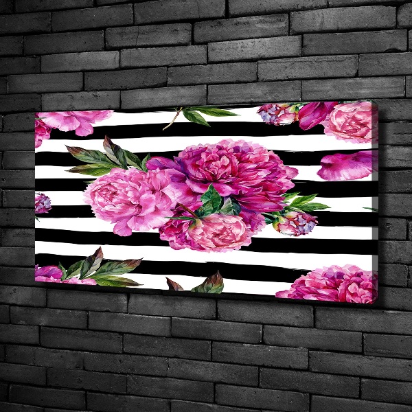 Foto quadro su tela Peonie rosa
