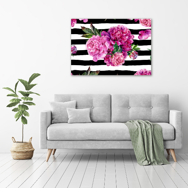 Foto quadro su tela Peonie rosa