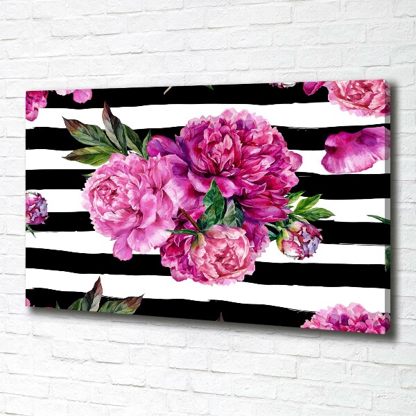 Foto quadro su tela Peonie rosa