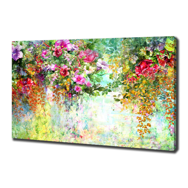 Quadro su tela Fiori multicolori