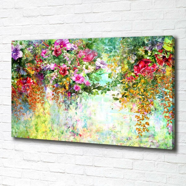 Quadro su tela Fiori multicolori