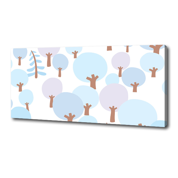 Quadro stampa su tela Alberi colorati