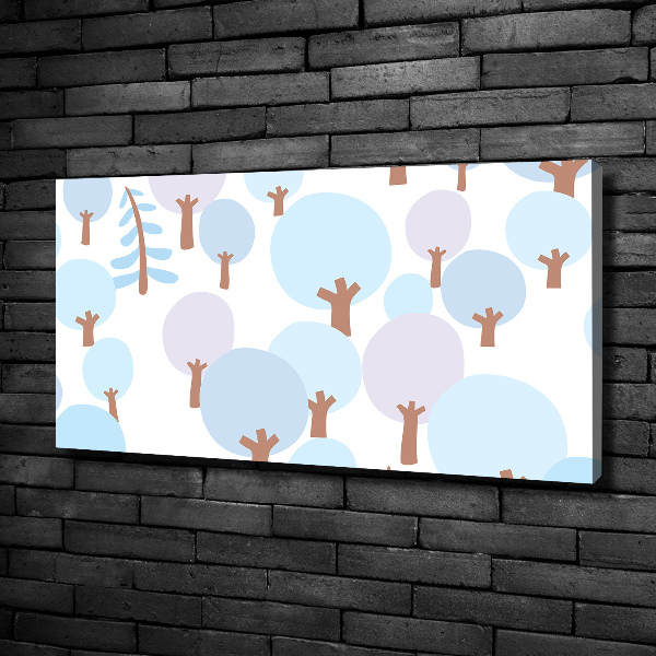 Quadro stampa su tela Alberi colorati