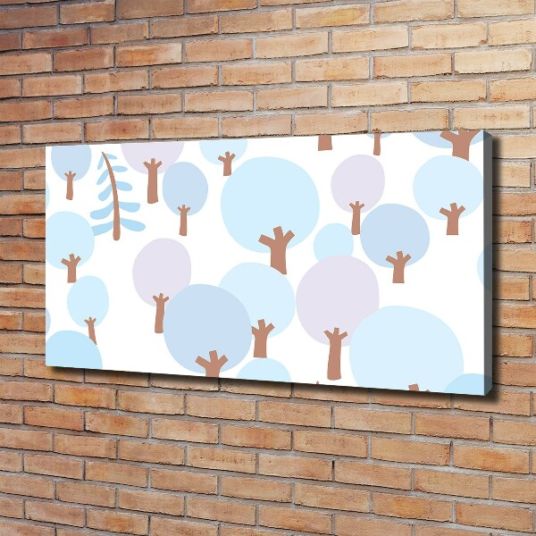 Quadro stampa su tela Alberi colorati