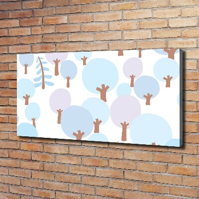 Quadro stampa su tela Alberi colorati