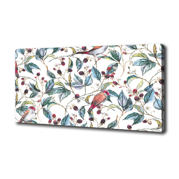 Quadro su tela Mora e uccelli