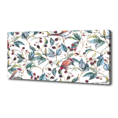 Quadro su tela Mora e uccelli