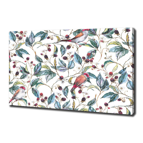 Quadro su tela Mora e uccelli