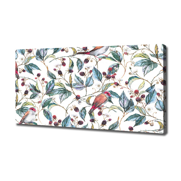 Quadro su tela Mora e uccelli