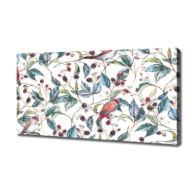 Quadro su tela Mora e uccelli