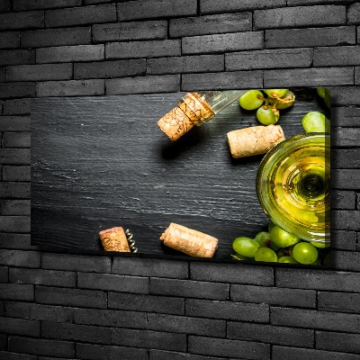 Quadro stampa su tela Vino bianco e frutta